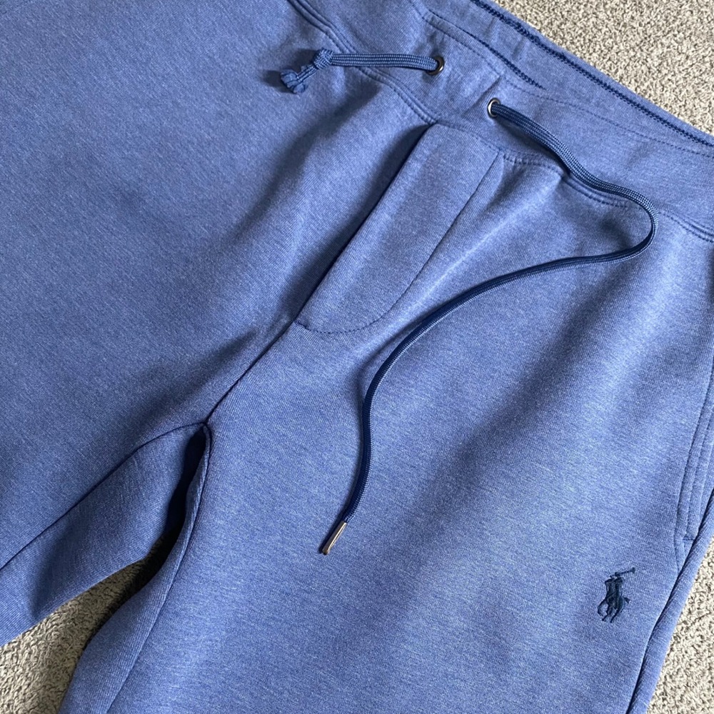 Polo Ralph Lauren Jogger Sweatpants Mens Medium Blue Heather Pony Logo Tapered